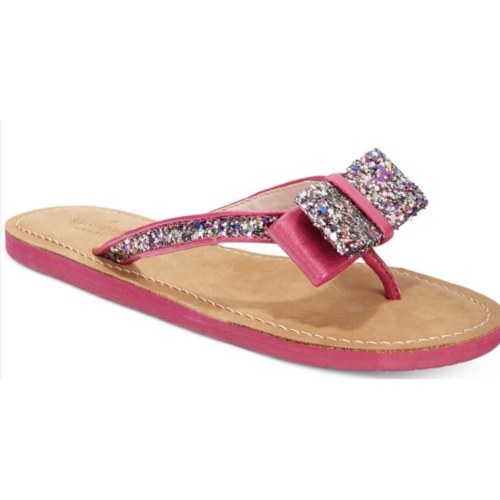 NWOB‎ Kate Spade Icarda glitter bow HOT PINK SZ 11 WOMENS  GORGEOUS BLING!
